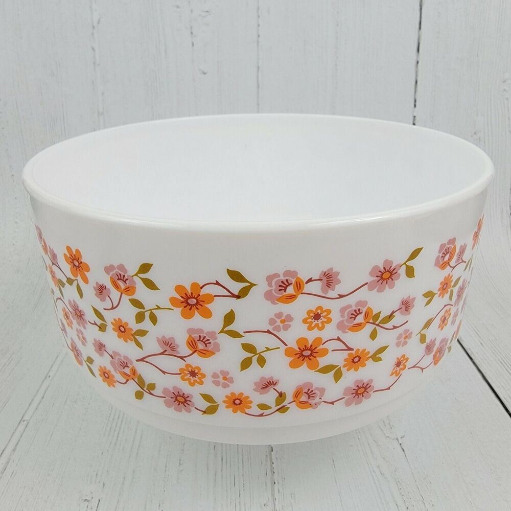 Vintage Acropal France Scania 8" Diameter Floral Serving‎ Bowl